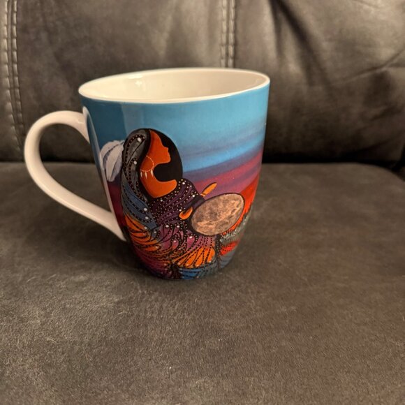 Aurora Drummer Ceramic Mug By Betty Albert For Wabimeguil With Signature Design - Picture 6 of 8